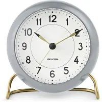 Arne Jacobsen , stationaire klok, diameter 11 cm, grijs/wit