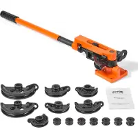 Vevor Pijpenbuiger Ø10-25mm (7 matrijzen) Handmatige pijpenbuiger 0-180° Handpijpenbuiger 50-113mm Buigradius Pijpenbuigmachine Koperen