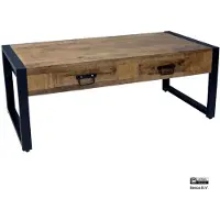 Benoa Salontafel Britt mangohout met 2 lades 120x60x45 cm