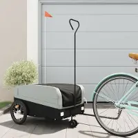 Prolenta Maison Exclusive - Fietsaanhanger, zwart en grijs, 45 kg, staal