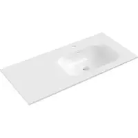 Mexen Vela ingebouwde wastafel rechts 101 x 46,5 cm, wit mat - 25231001P