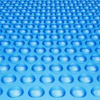 Zerbaco Zonne-poolafdekking, rechthoekige warmteafdekking voor zwembaden, 12 x 6 meter, zonnefolie voor bovengrondse zwembaden, 12 mil zonneafdekkingen, afdekking voor zwembad, blauw