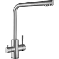 CECIPA MAX Keuken Kraan - 3 Wege Keukenkraan - Drinkwaterkraan - 360° Draaibaar Keukenmengkraan - 3-in-1 Hogedruk Mengkraan - Zilver