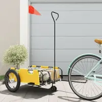 Prolenta Maison Exclusive - Fietsaanhanger. Geel, gemaakt van Oxford-stof en metaal