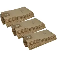 VHBW 30 stuks stofzakken, compatibel met Nilfisk-Alto Family, Deluxe Family, Business, Deluxe Business en CDB 3000 stofzuigers – 45,3 cm x 22,7 cm, bruin