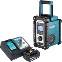 Makita DMR 116 RT1 accu bouwradio 14,4 - 18 V AM FM AUX + 1x accu 5,0 Ah + oplader