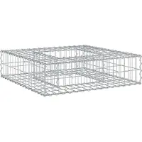 Syfax Gabion Verhoogd Bed Zilver