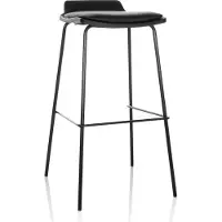 Hjh OFFICE Barkruk LONSO 10 zitbekleding kunstleer zwart