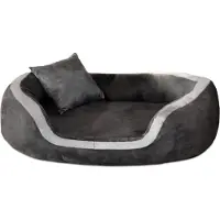 Tierlando PEPPER Orthopedisch hondenbed, hondenbank, L, XL, XXL, fluweel, MEGA dik en zacht - Afmetingen: 110x85 cm | Kleur: 02 Grafiet