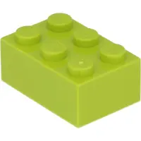 LEGO 2x3 steen 3002 - 50 stuks, kleur: limoengroen