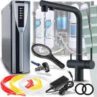 ARI Keukenmengkraan Venom 2 met uitschuifbare douche, aansluiting voor waterfilter, 360 graden draaibaar, mat zwart