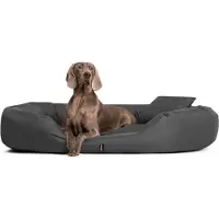 Tierlando Orthopedisch hondenbed SAMMY | Duurzaam polyester | Dikke rand - Afmetingen: 140x105 cm | Kleur: 02 Grafiet