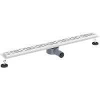 vidaXL Doucheafvoer lineair design met 360° sifon zilver 90 cm