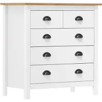 Syfax Dressoir Hill 79x40x80 cm massief grenenhout wit