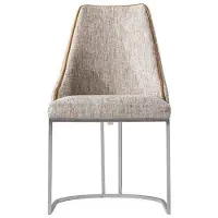AEA Eleganter Beigefarbener Holzstuhl im modernen Design