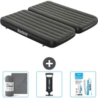 Bestway opblaasbare luchtbed – 3-in-1 – geschikt voor 1 of 2 personen – 99 x 188 x 25 cm – groen – inclusief accessoires