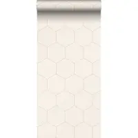 ESTAhome behang hexagon zandkleurig - 53 cm x 10.05 m - 139553