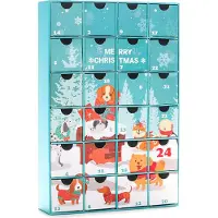 Ed Brubaker Adventskalender voor honden, om zelf te vullen - Doe-het-zelf kerstkalender voor traktaties, snacks en snoepjes voor uw hond, vrienden of familie - Dierenkalender met 24 vakjes