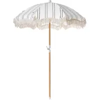 Beliani MONDELLO - Tuinparasol - Zwart/Wit - Polyester