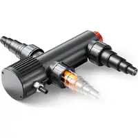 SunSun CUV-209 Teichfilter 1500 liter per uur / 9 Watt UVC, voorfilter voor vijverfilters en vijverpompen, waterzuiveraar met UV-lamp, lichtfilter voor algbestrijding