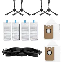 Markenlos L6 Accessoire-set - 2 stoffen zakken, 4 filters, roterende borstel, 4 zijborstels, fleece filters
