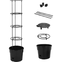 Prolenta Maison Exclusive - Tomatenpot, antraciet, Ø 29,5 x 115 cm, polypropyleen