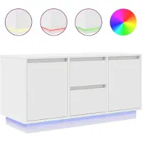 Syfax Tv-meubel met LED-verlichting 100x41x50 cm wit