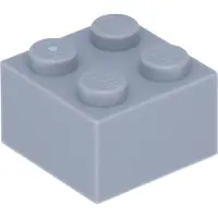 LEGO 2x2 steen 3003 - 100 stuks, lichtblauwgrijs