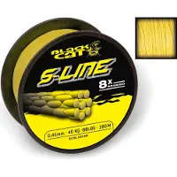 Black Cat Gevlochten Lijn S-Line Braided Yellow - Maat : 0.45mm - 50 kilo - 180m