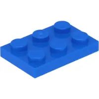 LEGO 2x3 Platen 3021 - 100 stuks, blauw