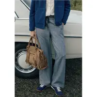Cecil Dames Broeken met wijde pijpen in Blauw, Gr: L