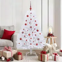 Prolenta Maison Exclusive - Kunstkerstboom, inklapbaar, wit, 150 cm, gemaakt van PVC en staal