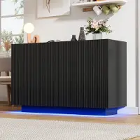 MODFU Sideboard Kommode van Amberglas met 6 Lades en Indeling, Kipbestendig, Hoge Kast voor Slaapkamer en Woonruimtes, 120 x 40 x 76 cm, Wit