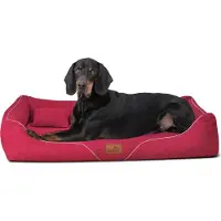 Tierlando Orthopedisch hondenbed WILLIAM Couture | Comfortabel hondenbankje - Afmetingen: 130x100cm | Kleur: 04 Donkerrood