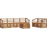 vidaXL Buiten bank set 7 st Naturel Massief Acacia Hout