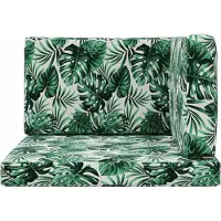 vidaXL Buitenbankkussen Polyester Bladpatroon 80 x 80 x 8 cm