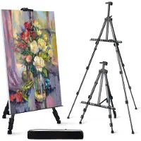 Core Atelierezel – Schildersezel Voor Volwassenen En Kinderen - Verstelbare Driepootezel - Zwart - 45cm x 12cm x 10cm
