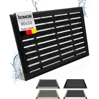 Bomoe deurmat 50x80 cm AluGant - vloermat aluminium deurmat - voetmat buiten & binnen - deurmatten met rubber en hoge reinigende werking Antraciet