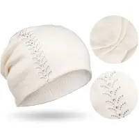 Peterson - Dames Wintermuts - Wit - Kristallen - Slouchy Fason