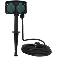 VB Extend Tuincontactdoos | Tuinspies 2V + RA 10 meter 3x1,5mm² H07RN-F