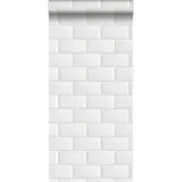 ESTAhome behang tegelmotief wit - 53 cm x 10.05 m - 139120