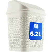 Kadax Badkamerafvalbak Wit 6,2L Kantelbare Badkamercontainer
