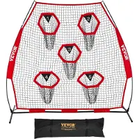 Vevor Football Coach Throwing Net Practice Net (2170 x 1255 x 2230 mm) met 5 doelvakken