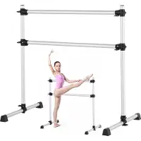 Vevor Ballet Barre Dans Barre Vrijstaande Dubbele Barre (136 kg Draagvermogen)