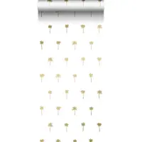 ESTAhome behang palmbomen wit en goud - 53 cm x 10.05 m - 139158