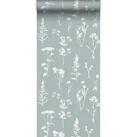 ESTAhome behang veldbloemen lichtblauw - 53 cm x 10.05 m - 139394