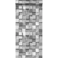 ESTAhome behang 3D-houtmotief grijs - 53 cm x 10.05 m - 138527