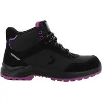 Safety Jogger Botanic S1P Mid Zwart Lila Veiligheidsschoenen Vrouwen