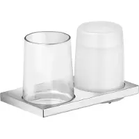 Keuco editie 11 doppelhalter volledig echte kristallen glas chroom