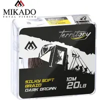 Mikado Merkloze Karper Prieze Lijn - Silky Soft Braid - 10m - 20lb - Donkerbruin